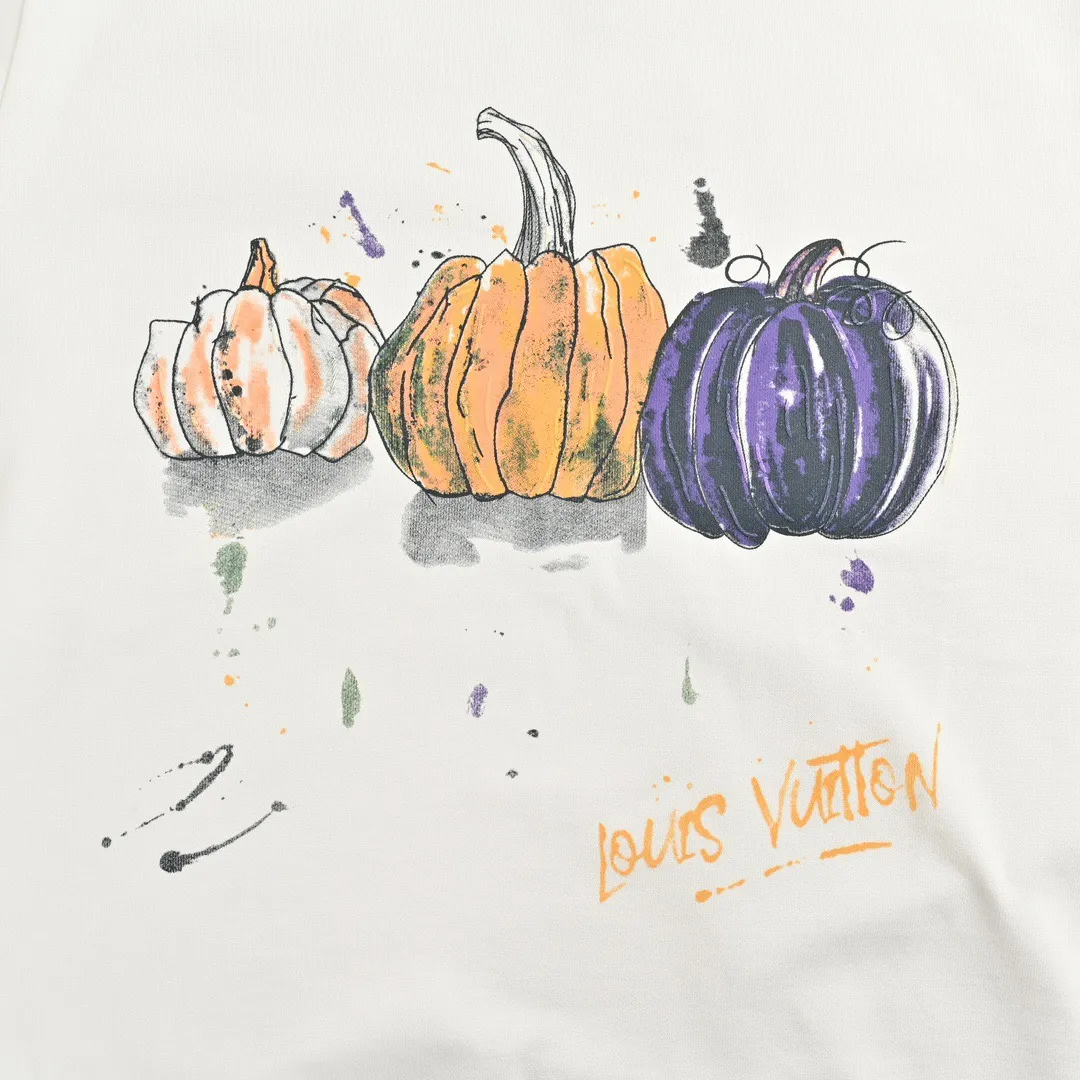 Louis Vuitton/Louis Vuitton 24FW graffiti hand-painted pumpkin round neck sweatshirt